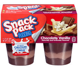 Hunts Chocolate Vanilla Pudding