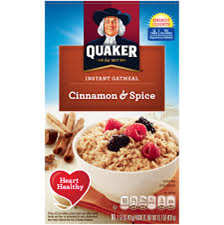 Quaker Cinnamon & Spice Oatmeal